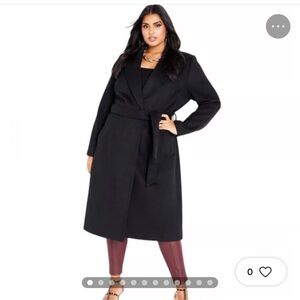 City Chic Romantic Luxe Wool Blend Coat NWT Size 24